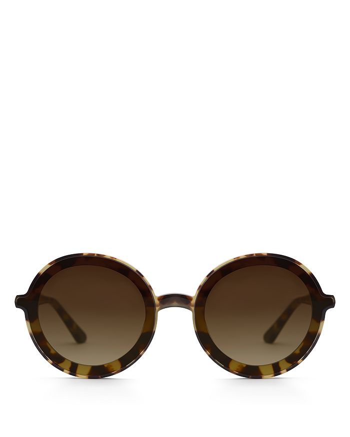 Krewe Women's Louisa Round Sunglasses, 63mm In Oxford To Chai/amber Gradient