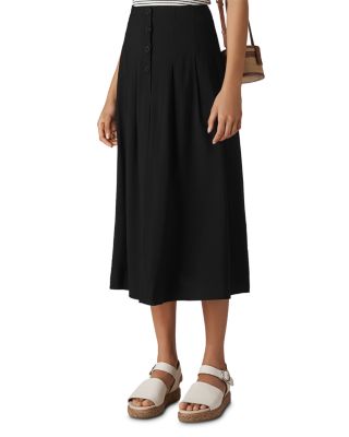 Whistles - Tian Button-Front Midi Skirt