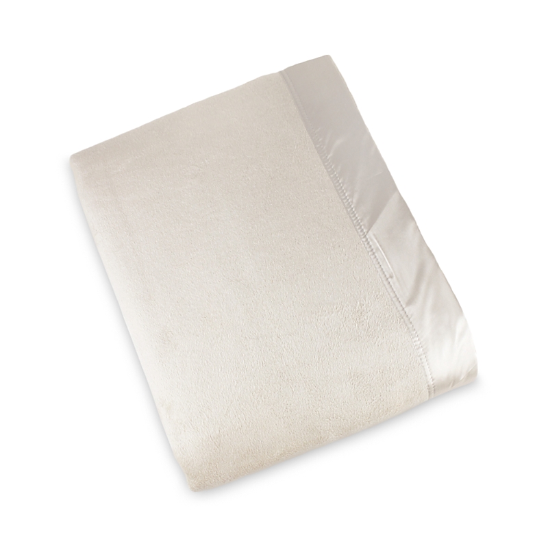 Melange Home Plaza Silk Blanket, Twin In Ivory