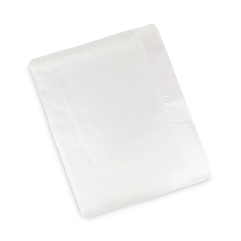 Melange Home Plaza Silk Blanket, Twin In White