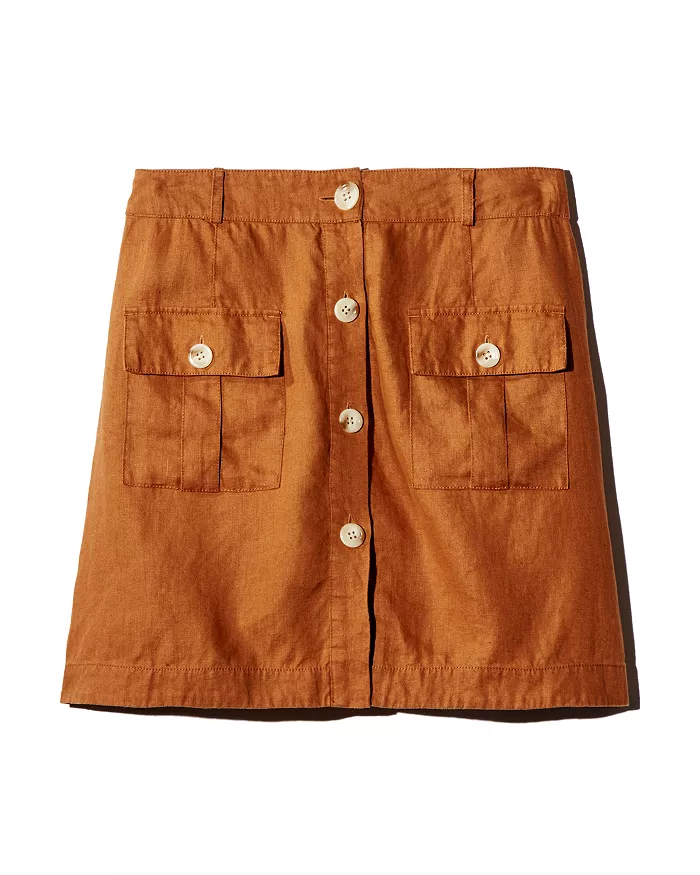 Rust Linen Skirt