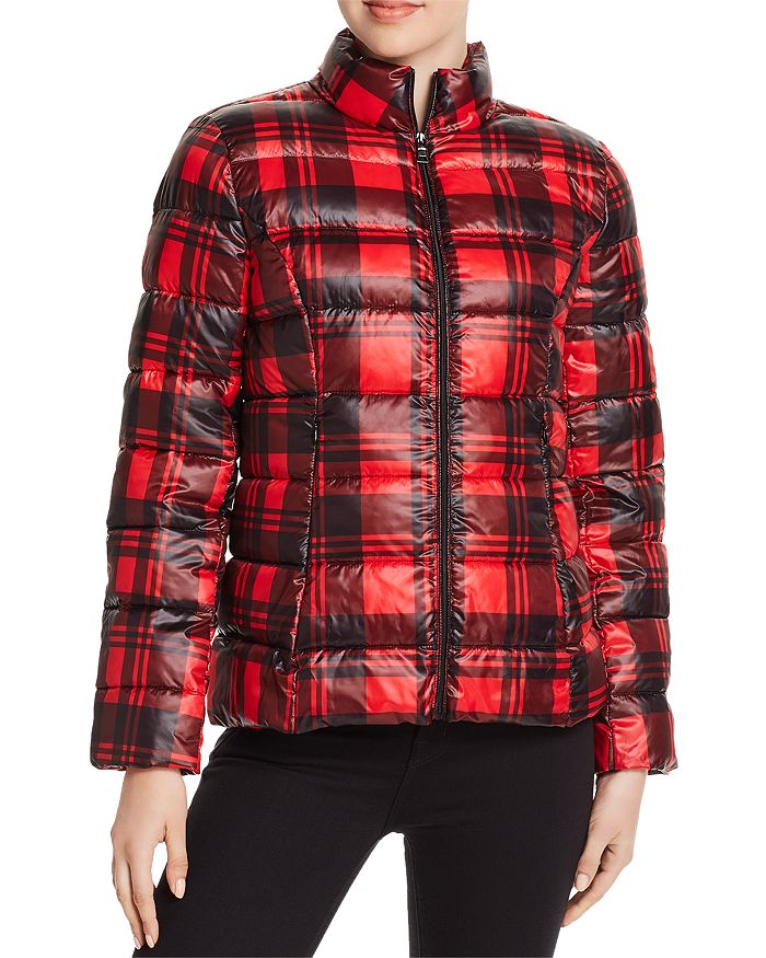 Aqua Packable Puffer Jacket - 100% Exclusive In Red Plaid