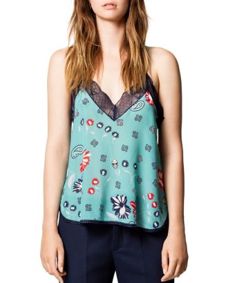 「#期間限定」のおすすめ人気ランキング Zadig & Voltaire Christy Daisy Silk Camisole | Bloomingdale's トップス