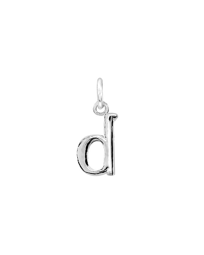 Aqua Initial Charm In Sterling Silver Or 18k Gold-plated Sterling Silver - 100% Exclusive In D/silver