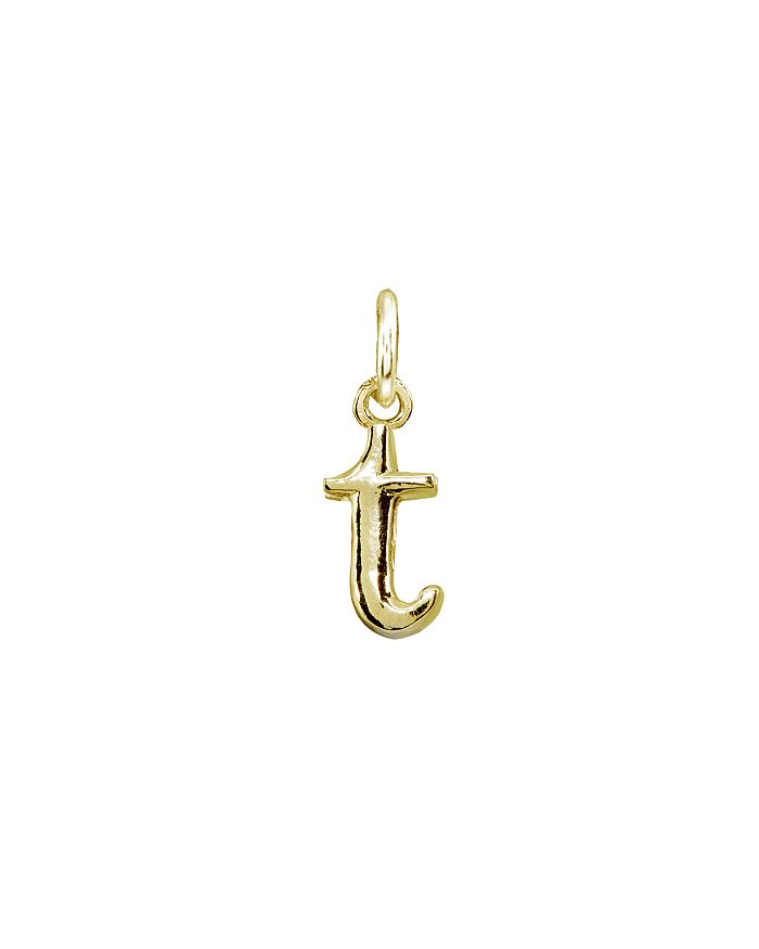 Aqua Initial Charm In Sterling Silver Or 18k Gold-plated Sterling Silver - 100% Exclusive In T/gold