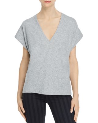 frame le mid rise v neck tee