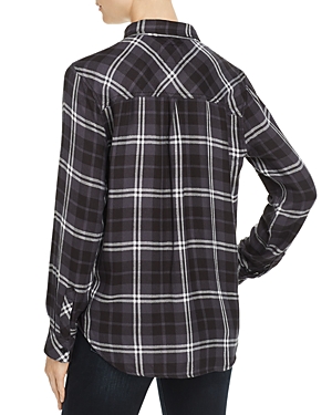 Rails Hunter Plaid Button Down Shirt In Onyx Slate White