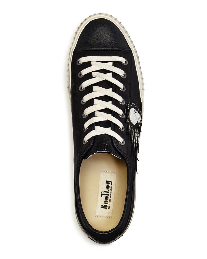 JOHN VARVATOS BOOTLEG MEN'S SMASHING SKULL VULCANIZED SNEAKERS