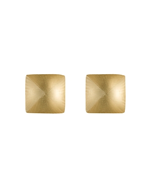 Alexis Bittar Lucite Pyramid Stud Earrings In Gold