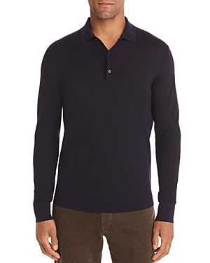 The Men's Store at Bloomingdale's Long-Sleeve Knit Classic Fit Polo Shirt - 100% Exclusive