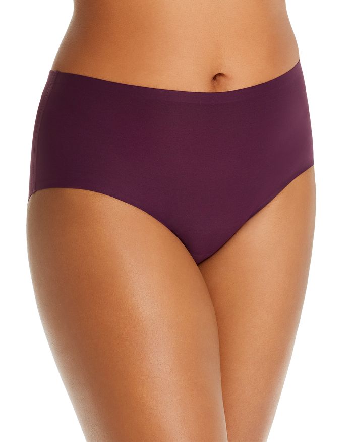 Chantelle Soft Stretch One-size Full Hipster In Aubergine