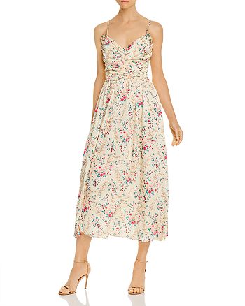 Jill Jill Stuart Ruched Floral Midi Dress | Bloomingdale's