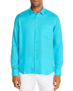 VILEBREQUIN LINEN CLASSIC FIT SHIRT,CRSE9U00