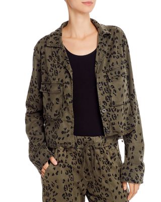 leopard print military jacket