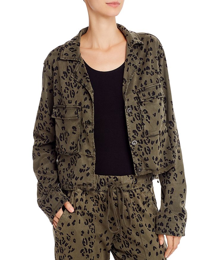 Bella Dahl Leopard Print Cropped Military Jacket Bloomingdale s
