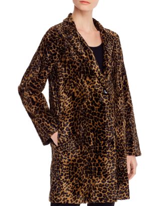 Marella Ussita Faux-Fur Leopard-Print Coat | Bloomingdale's