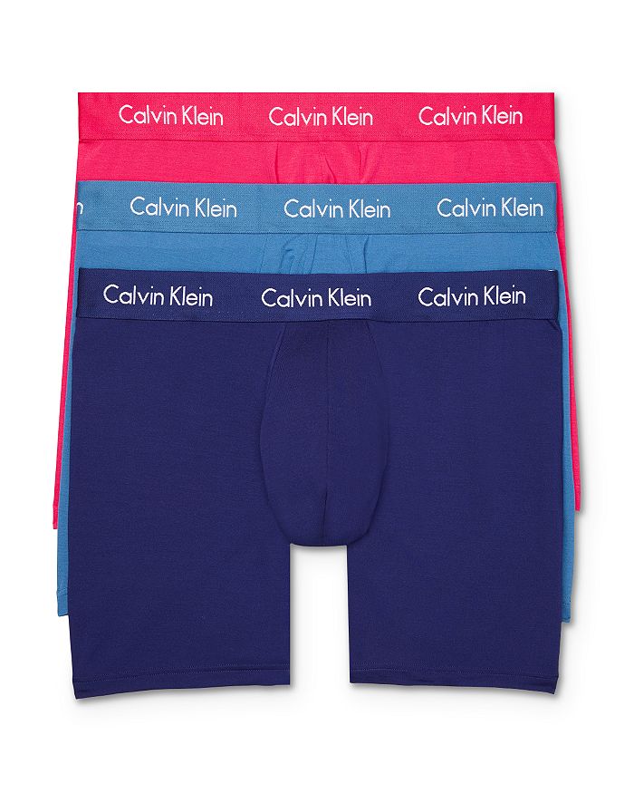 Calvin Klein Boxer Briefs, Pack Of 3 In Purple Night/azalea/blue