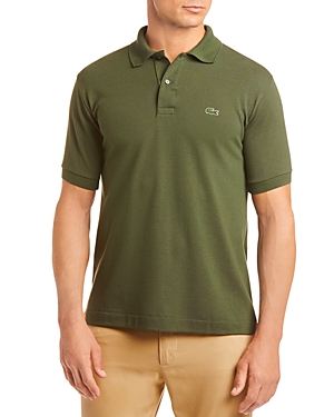 Lacoste Pique Classic Fit Polo Shirt In Khaki Green
