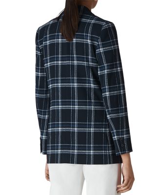 Plaid Double-Breasted Blazer