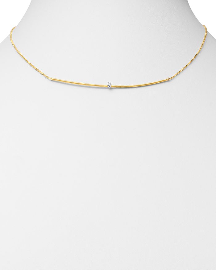 Shop Marco Bicego 18k Yellow & White Gold Bi49 Diamond Bar Station Necklace, 17 - 100% Exclusive In White/gold