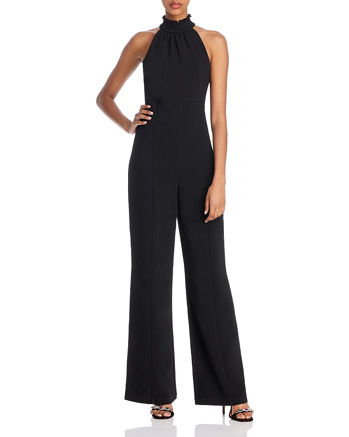 LIKELY ASTA SLEEVELESS SMOCKED-COLLAR JUMPSUIT,YP119244LY
