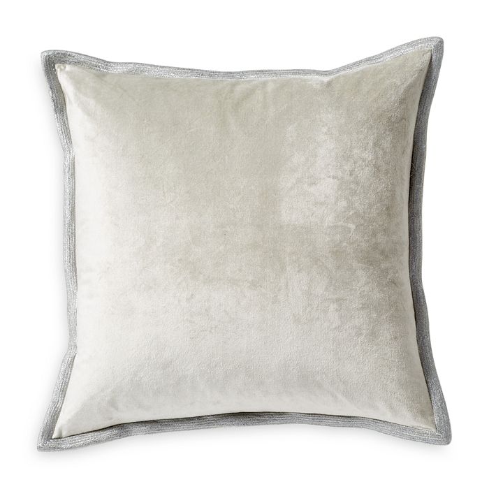 Shop Michael Aram Velvet Metallic Embroidered Decorative Pillow, 18 X 18 In Seafoam