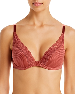 Passionata By Chantelle Brooklyn Plunge Lace T-shirt Bra In Ambre