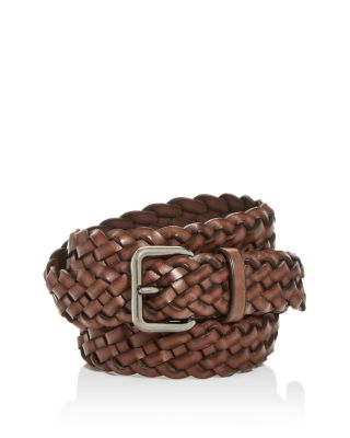 coach braided leather belt