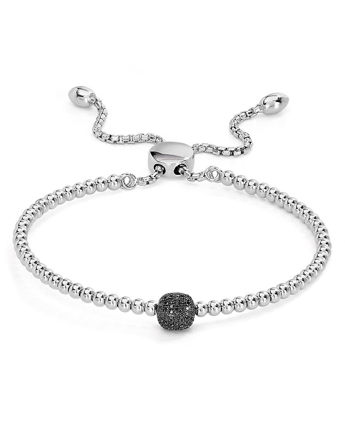 Bloomingdale's Marc & Marcella Diamond Adjustable Bracelet In Sterling Silver, 0.22 Ct. T.w. - 100% Exclusive In Black/silver