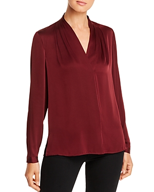 Kobi Halperin Nellie Silk-blend Pleated Blouse In Tannin