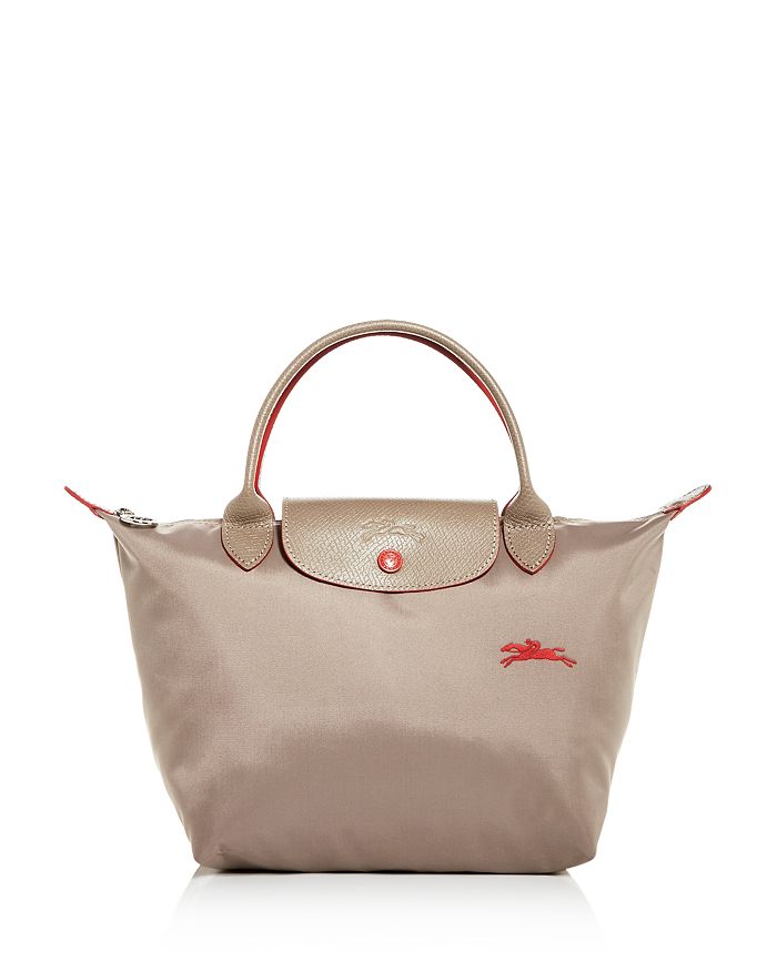 Longchamp Le Pliage Club Small Nylon Travel Bag In Mink/silver