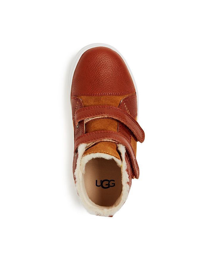 Shop Ugg Boys' Rennon Ii High Top Sneakers - Toddler, Little Kid In Chestnut