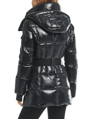 belted down puffer jacket