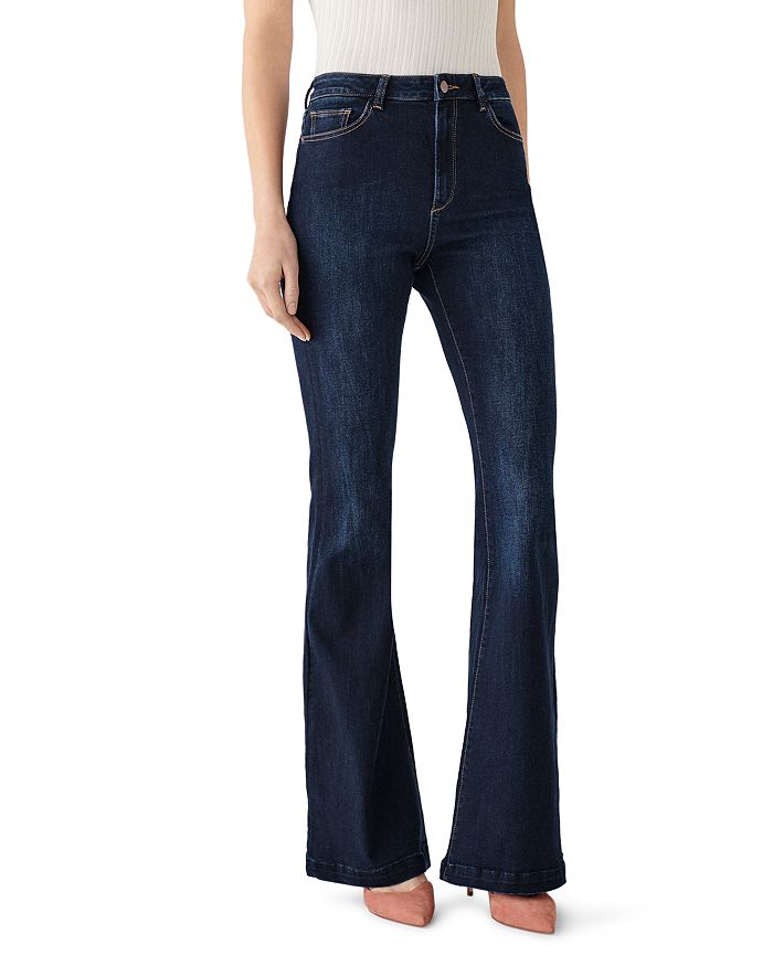 DL DL1961 RACHEL FLARED HIGH-RISE JEANS IN FOSTER,12291