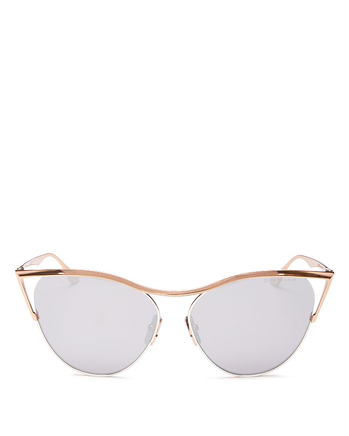 Dita Women's Revoir Cat Eye Sunglasses, 59mm In Rose Gold/gray Silver Flash