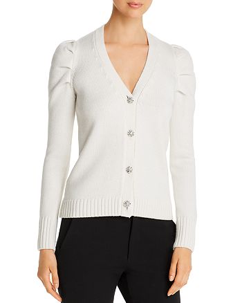 Elie Tahari Vivi Merino Wool Puff Shoulder Cardigan Bloomingdale S
