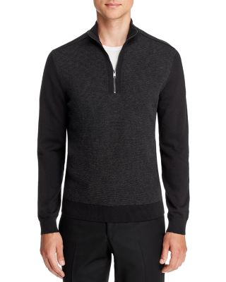 hugo boss quarter zip sweater