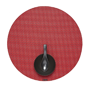 Chilewich Basketweave Round Placemat In Chili