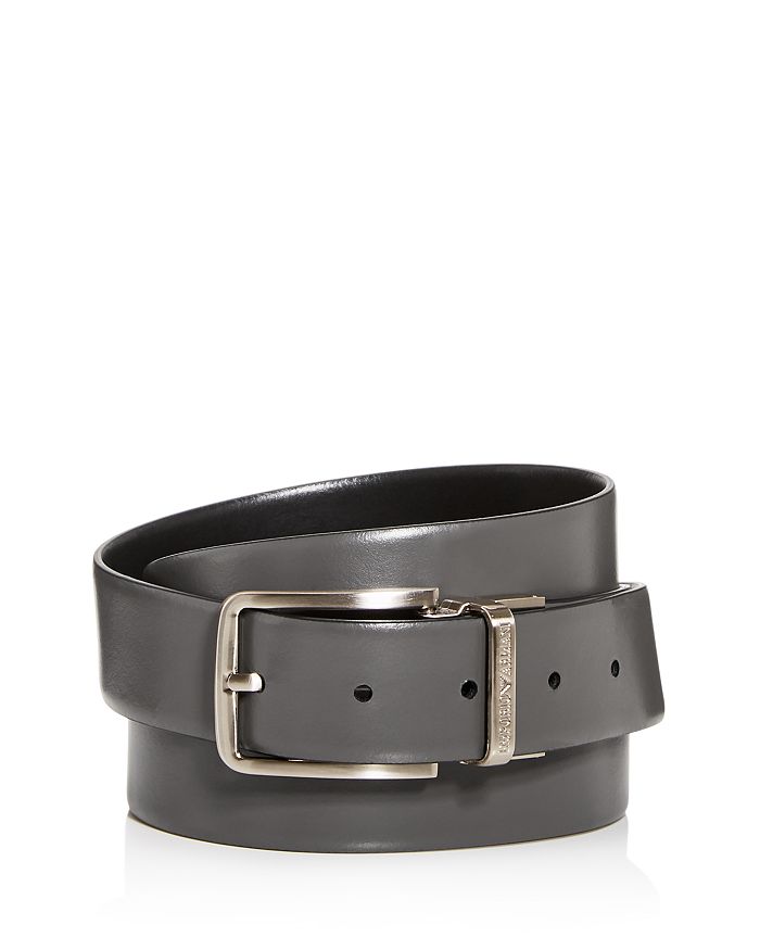 ARMANI COLLEZIONI MEN'S REVERSIBLE COATED LEATHER BELT