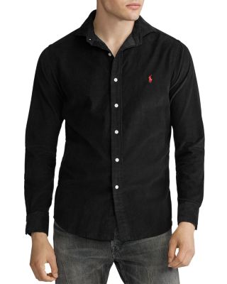 ralph lauren corduroy shirt black