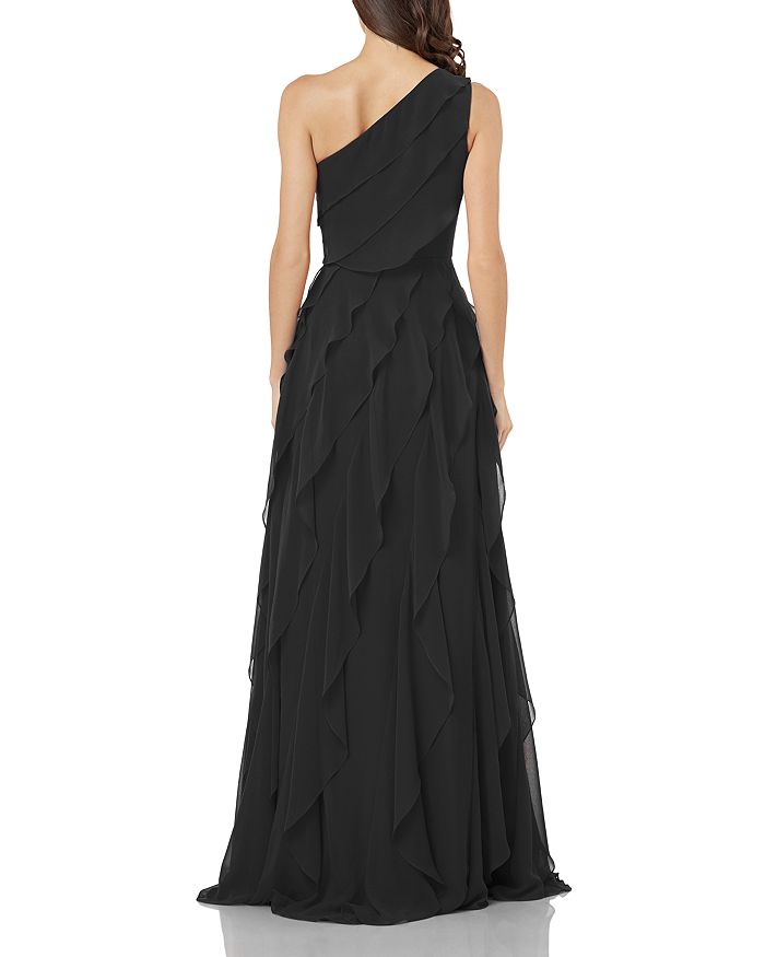 carmen marc valvo infusion cascading ruffle gown