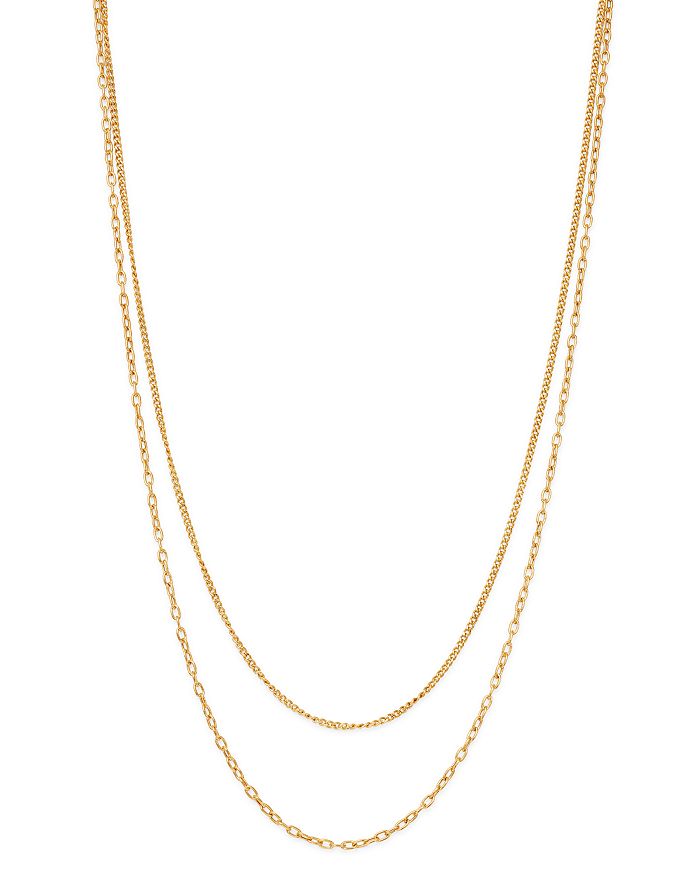Zoë Chicco 14k Yellow Gold Double Chain Necklace, 20