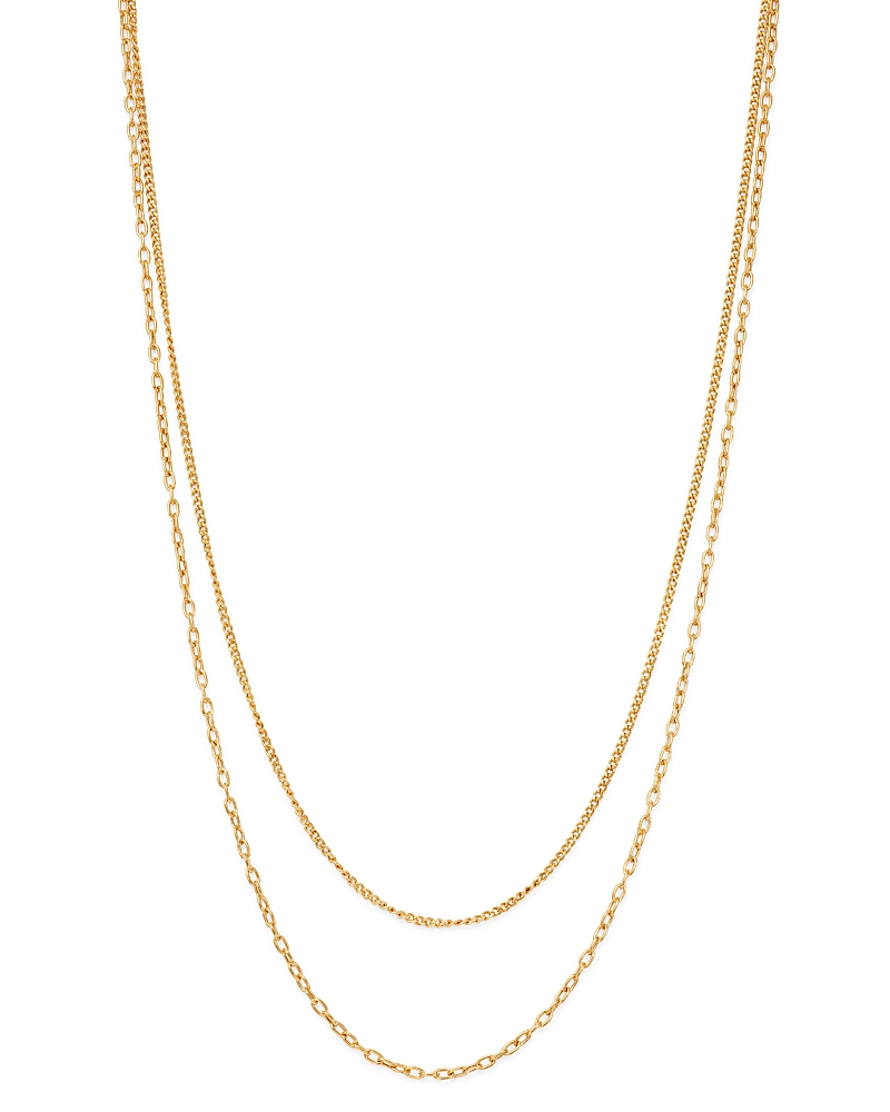 Zoë Chicco 14k Yellow Gold Double Chain Necklace, 20 In Gold