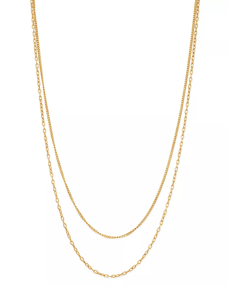 Zoe Chicco 14K Yellow Gold Double Chain Necklace, 20