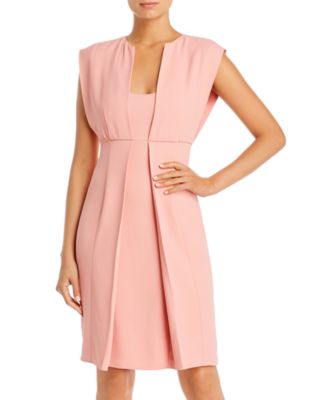 chinese dress ladies Sheath Dress in Sheer Trapezoid Organza Layers Peach / 10