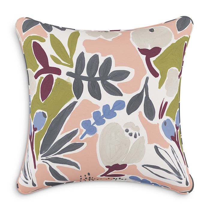 Sparrow & Wren Down Pillow In Floral Peach, 20 X 20