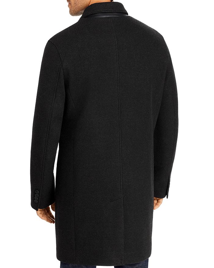 Shop Cole Haan Single-breasted Top Coat In Black
