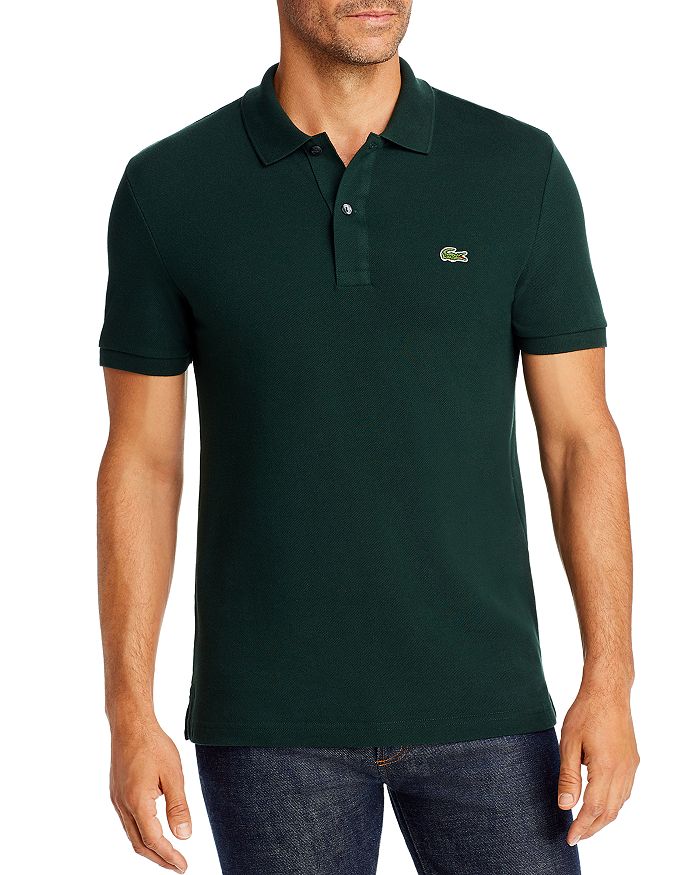 Lacoste Slim-fit Pique Polo Shirt In Sinople