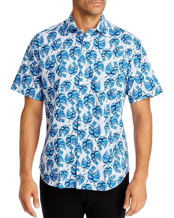 TailorByrd Sarell Short Sleeve Frond Print Regular Fit Shirt