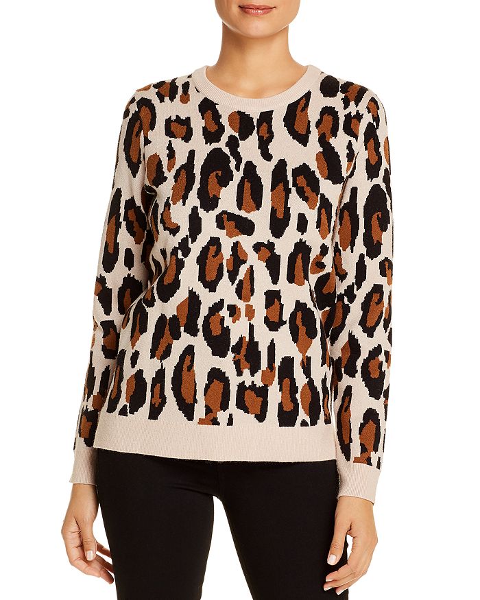 Tahari leopard sweater sales